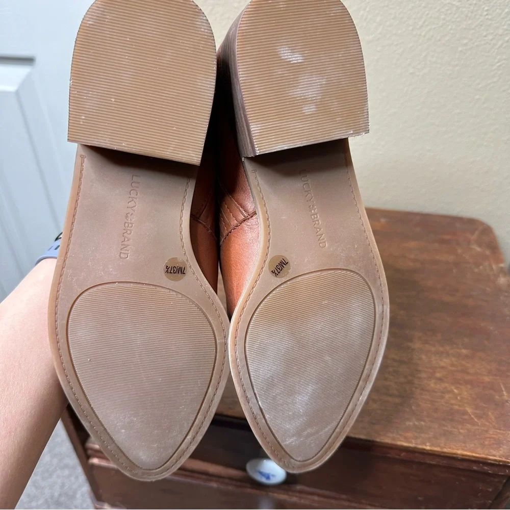 Lucky Brand Chestnut Leather Booties - Picture 3 of 3